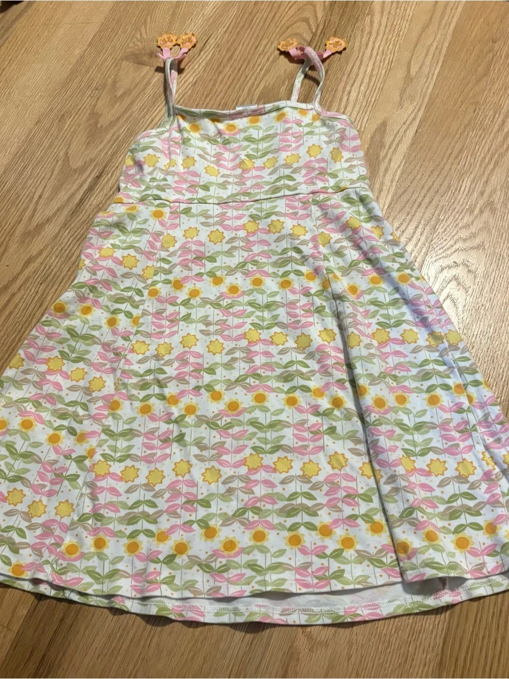 Gymboree Sunflower Fields Printed Cami Dress Sz 8 Vintage Spaghetti Straps 90s